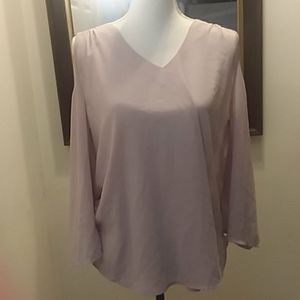 purple cold shoulder top